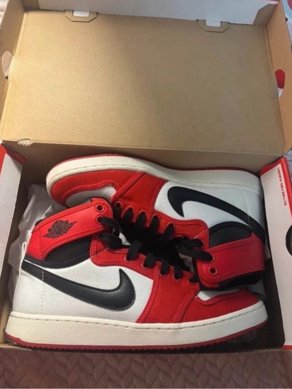 Nike Red Black White High-Top Sneakers